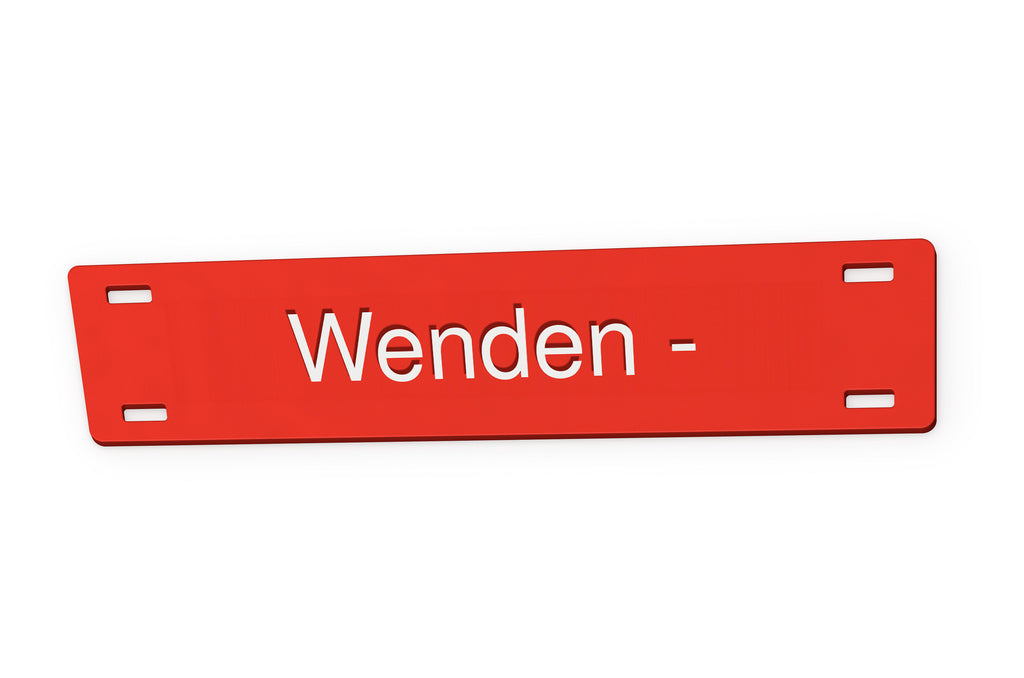 Rote ASA-Hydraulikschlauch-Beschriftung Wenden -, 110 × 24 × 3 mm